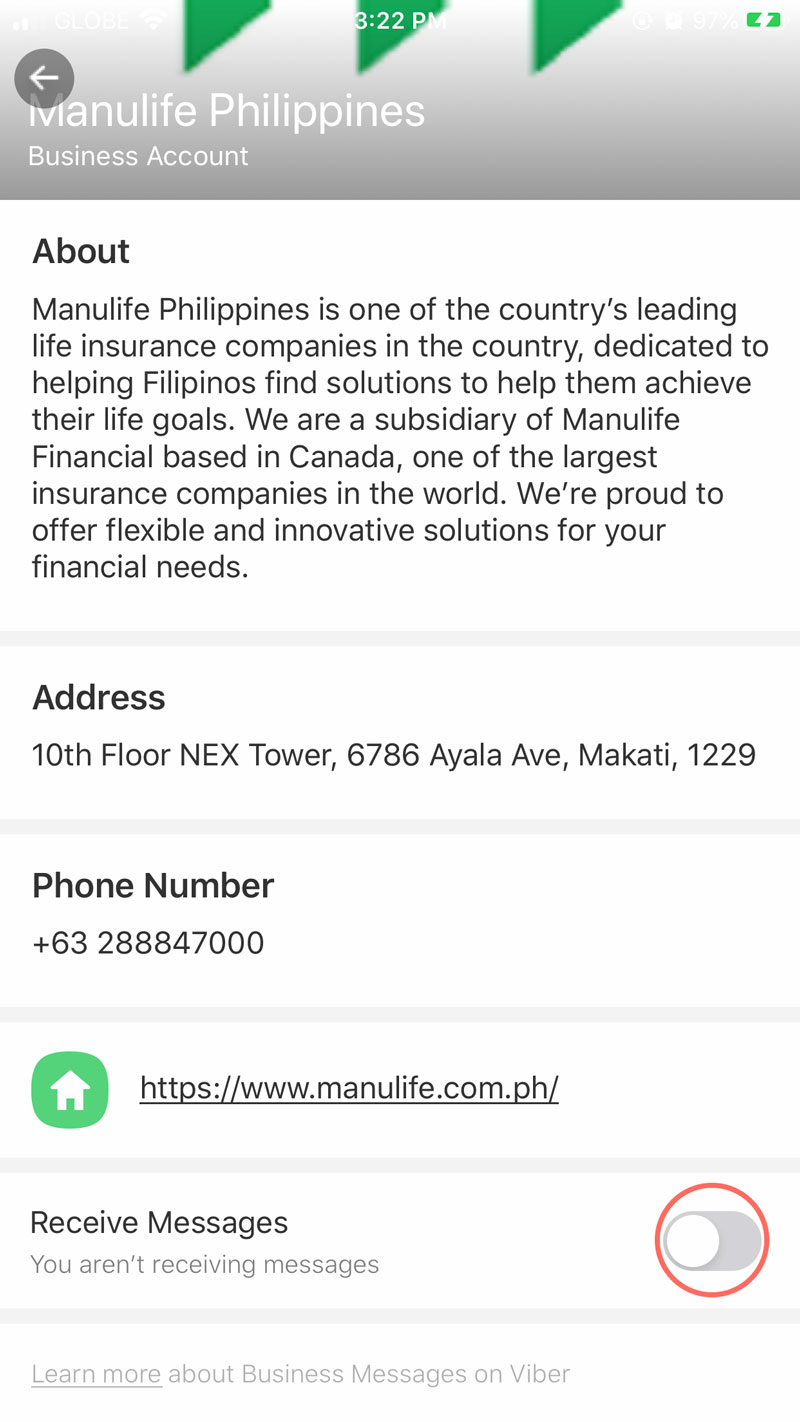 Manulife Philippines Viber FAQ - 2
