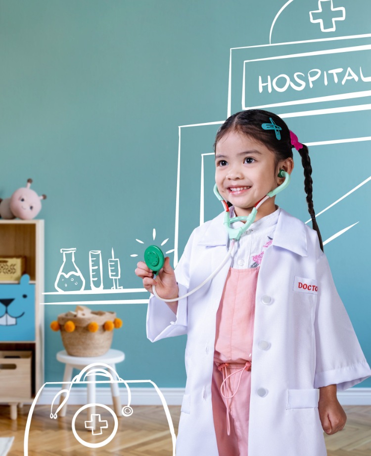 child playing doctor